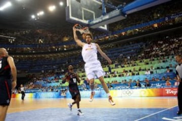 24/08/2008. Final de baloncesto de los JJ.OO. de Pekín. Espectacular partido entre EE.UU. y España.
Pau Gasol.