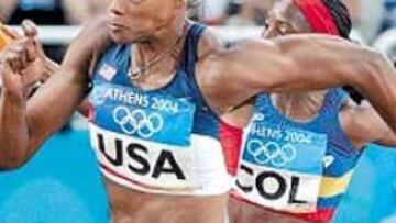 <b>HASTA HOY. </b>Jones no competía desde el desastre en el 4x100 olímpico.