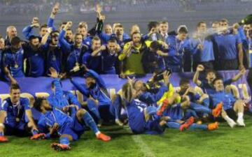 Dinamo Zagreb con Ángelo Henríquez y Junior Fernandes se coronó por décima vez seguida campeón en Croacia.