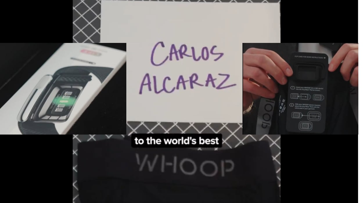 Whoop envía ropa interior inteligente a Alcaraz, Sinner y Sabalenka