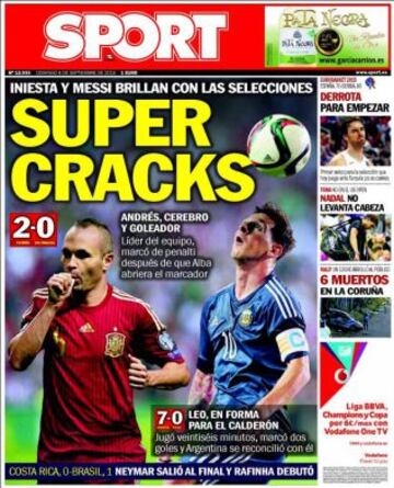 Portadas de la prensa deportiva