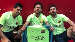 Sigue la fiesta en Barcelona: Neymar imita a Messi