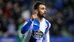 GRAF6474. LA CORU&Ntilde;A, 09/12/2017.- El delantero del Deportivo Adri&aacute;n L&oacute;pez celebra su gol marcado ante el Legan&eacute;s durante el partido correspondiente a la decimoquinta jornada de LaLiga Santander disputado hoy en el estadio de Riazor. EFE/Cabalar