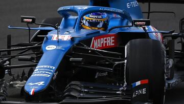 Fernando Alonso (Alpine A521). Portimao, Portugal. F1 2021. 