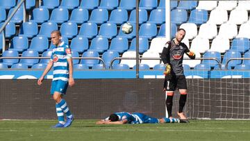 12/07/20 PARTIDO SEGUNDA DIVISION 
 CORONAVIRUS COVID-19
 DEPORTIVO DE LA CORU&Ntilde;A  -  EXTREMADURA 
 Gol de Pinchi gol 2-3 dani Berganti&ntilde;os tristeza 