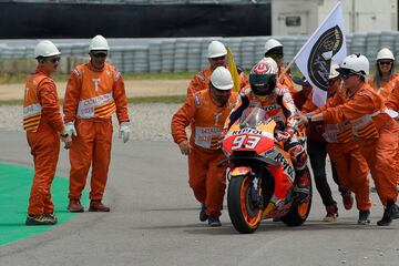 Marc Márquez tras el Gran Premio de Cataluña. 