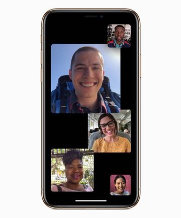 La interfaz del nuevo FaceTime en grupo