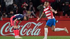 Darwin Mach&iacute;s, celebrando su gol al Atl&eacute;tico de Madrid.