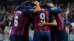 El Eibar celebra uno de los tantos de la goleada ante el Valladolid