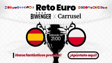 ¡Este sábado España se la juega en el Reto Euro Biwenger Carrusel!