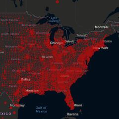 Mapa de casos y muertos por estados de coronavirus en USA; 19 de julio