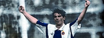 Lardín dio la victoria al Espanyol ante el Real Madrid el 21 de abril de 1996.