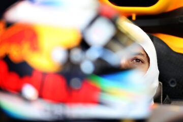 Daniel Ricciardo preparándose para la clasificación del GP de Hungría. 