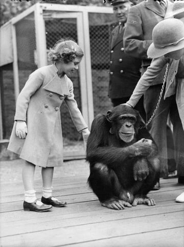 Isabel visitando el Zoo de Londres. 