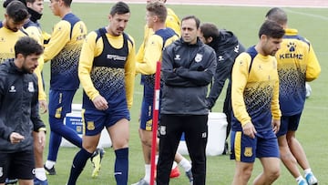 El Alcorcón durante un entrenamiento.