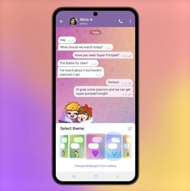 Telegram añade carpetas compartibles por enlace y fondos personalizados para chats privados