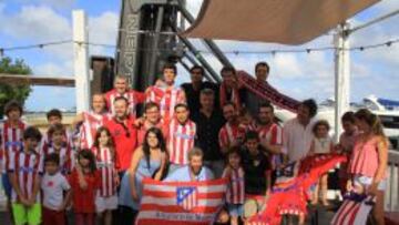 Gil Marín, en su visita a la peña rojiblanca de Miami.