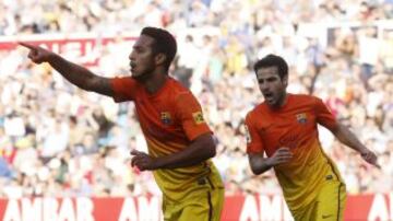 Thiago Alc&aacute;ntara celebra su gol ante el Zaragoza.