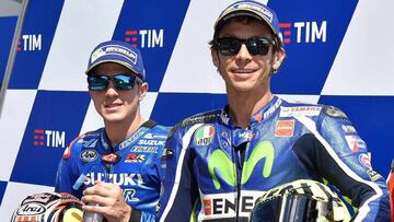 Maverick y Rosii, compañeros en Yamaha en 2017.