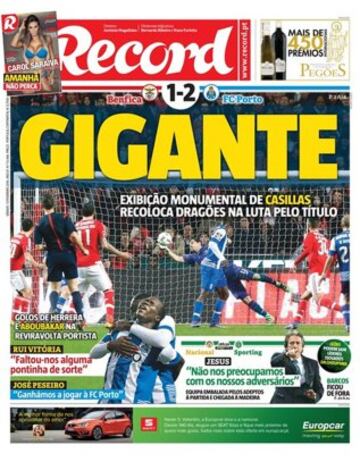 Portadas de la prensa mundial