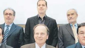 <b>LOS ORGANIZADORES. </b>Zomegan y, debajo, Catano (Giro); Prudhomme y Clerc (Tour); y Cordero y Ayuso (Vuelta).