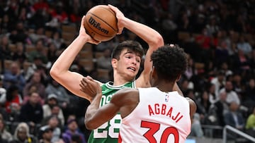Hugo González, en el partido de pretemporada contra los Raptors, en Toronto.
