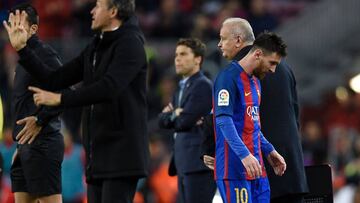 Luis Enrique le da media hora de descanso a Messi