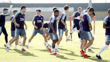 El Barça lleva a cabo la sesión de entrenamiento posterior a la derrota ante el Leganés.