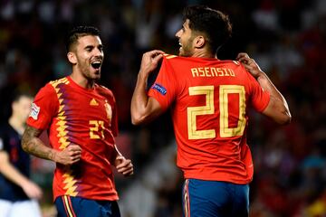 2-0. Marco Asensio celebró el segundo gol.