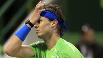<b>HORROR. </b>Nadal cedió segundo set y partido de forma dura de creer.