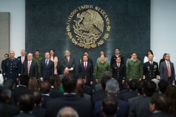 El presidente Enrique Peña Nieto lideró la entrega del Premio a los deportistas olímpicos.