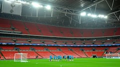Las imágenes del entrenamiento del Real Madrid en Wembley