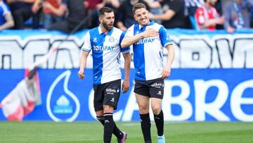 Manu Vallejo con Luis Rioja en el Alavés.