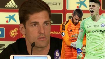 Pas車 desapercibido y es clave en por qu谷 jug車 Kepa: el dardo de Robert Moreno a De Gea