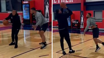 Saquon Barkley goes viral for shockingly bad basketball skills