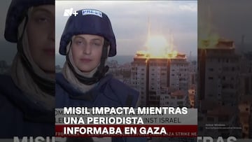 Reportera está en vivo y un mísil israelí impacta detrás de ella