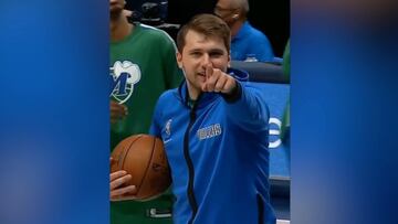 Luka Doncic lands one in a thousand trick shot