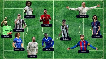 El once de World Soccer. 