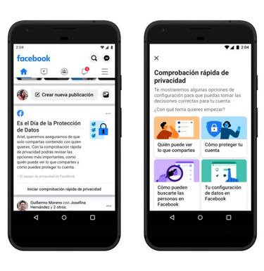Facebook te pedirá revisar tu Configuración de Seguridad