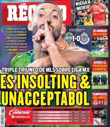 Prensa mexicana critica a sus equipos por derrotas ante MLS