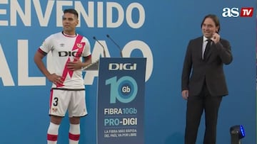 El incómodo momento de Falcao en su presentación con el Rayo