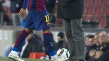 Neymar, con Luis Enrique.