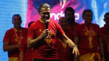 16/09/19 BALONCESTO  CELEBRACION SELECCION ESPA&Ntilde;OLA ESPA&Ntilde;A  MUNDIAL CHINA 2019 PLAZA DE COLON
 SERGIO SCARIOLO CAMPEONES 