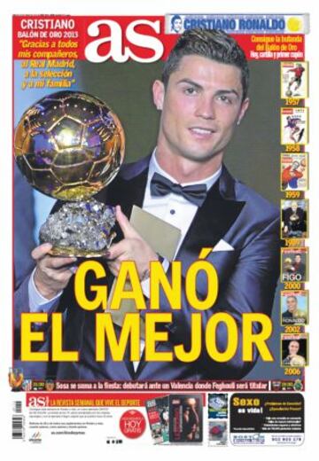 Las portadas de AS de enero