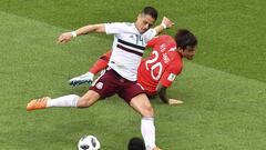 Javier Hernández durante un partido con la Selección Mexicana.