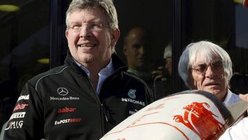 Brawn y Ecclestone.