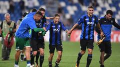 El Atalanta celebra la victoria contra el Everton al t&eacute;rmino del encuentro