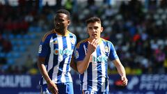 Kelechi Nwakali y Naim Garcia de la SD Ponferradina