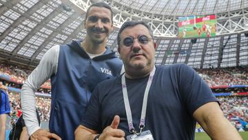 Mino Raiola, junto a Ibrahimovic.