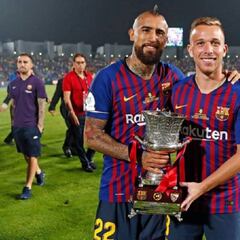 La alegría de Arturo Vidal tras el festejo: "¡Una Copa más!"